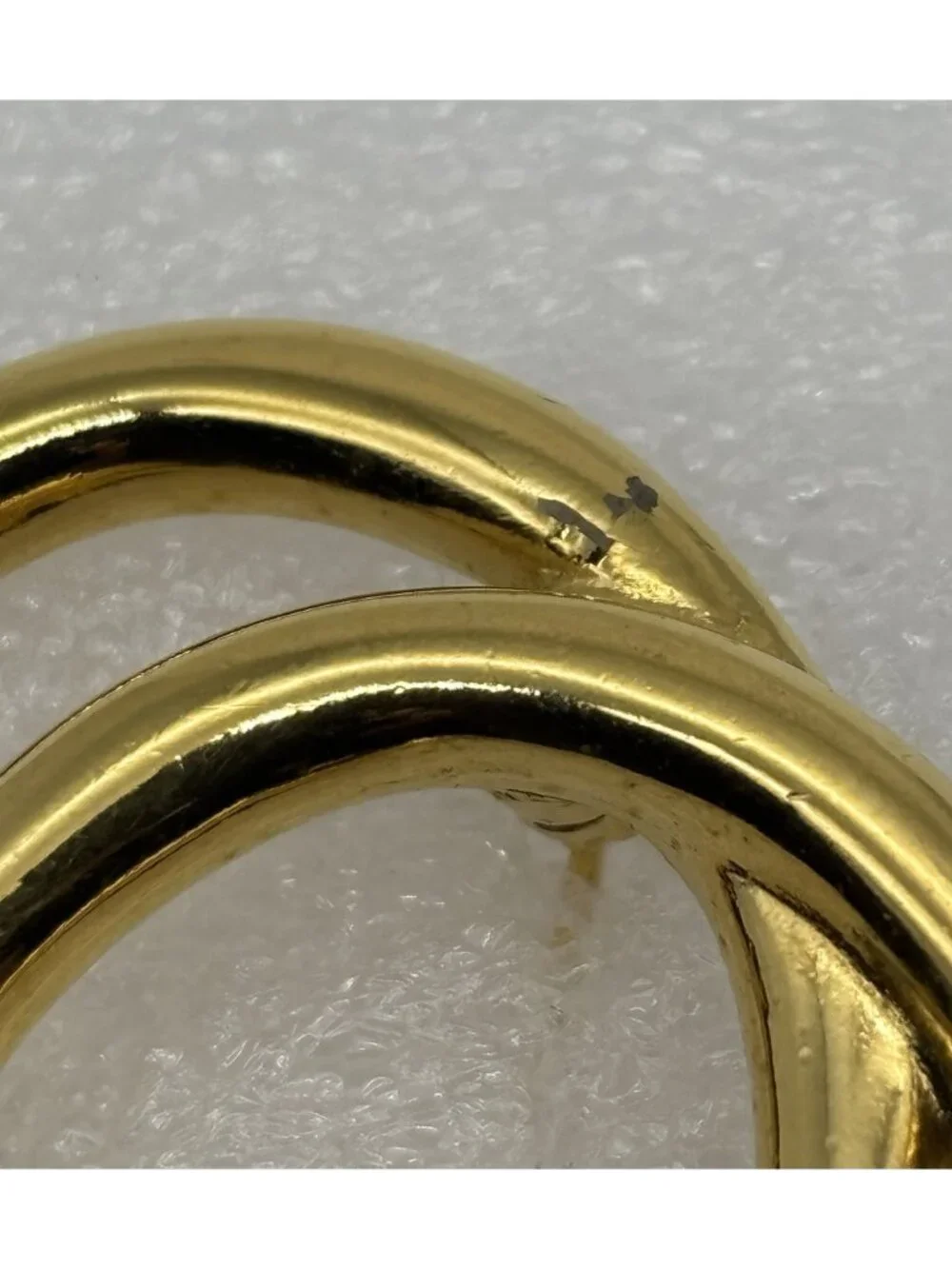 Vintage Trifari Double Waves Swirl Curl Brooch Pin Polished Gold Tone and Signed